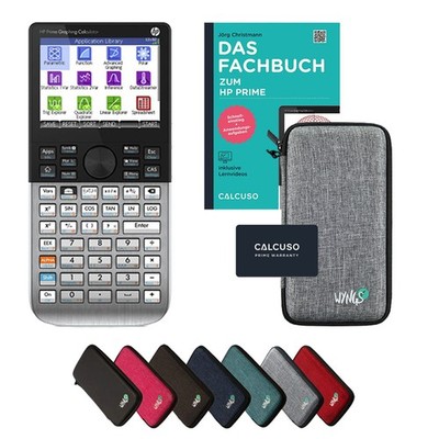 HP Prime G2 inkl. Schutztasche Hellgrau & Fachbuch (164 Seiten, DIN A5)  