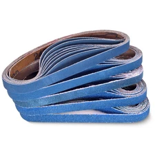 40 PCS 1/2" x 18" Zirconia Sanding Belts,8 Each of 40/60/80/120/240 Grits Bel...
