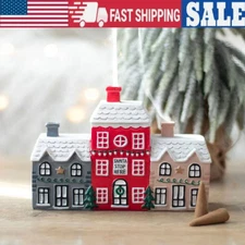 Christmas Snow House Incense Burner Winter House Incense Cone Holder Home Decor