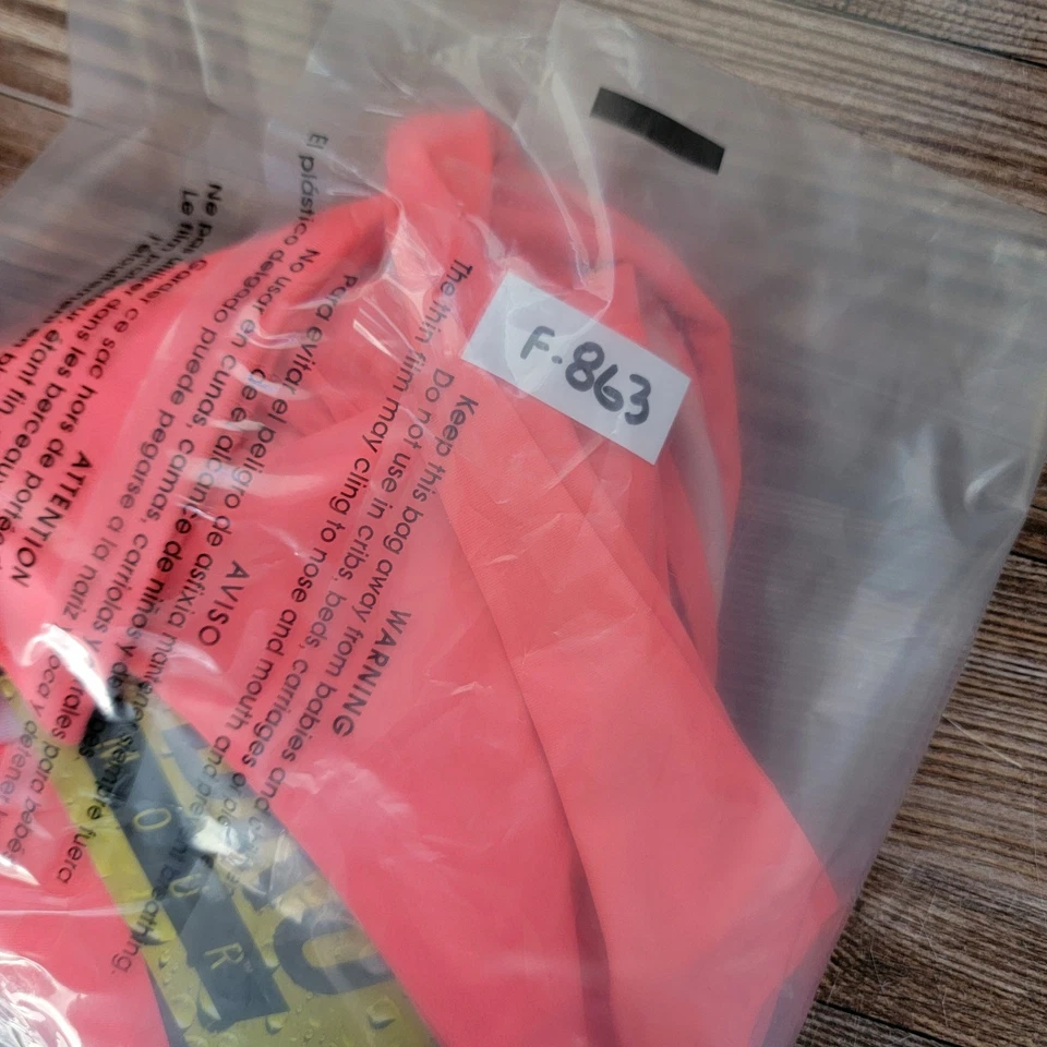 Sujetador de bikini Under Armour para mujer talla XL brillante coral lazo trasero nuevo con etiquetas Foto 4 de 4