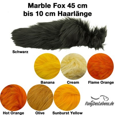 Marble Fox mind. 40cm lang, bis 10cm Haarlänge, Fuchs ganzer Schwanz