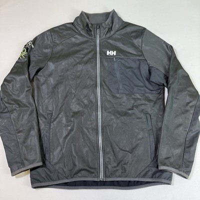 Helly Hansen Fjord Jacket Men s Size Medium Black/Grey NOR 77 Coastal Full Zip