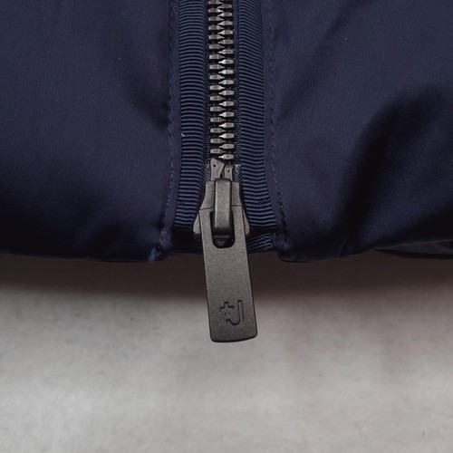 Uniqlo +J Down Puffer Quilted Jacket Mens Medium Navy High Neck Jil Sander 2021 - Picture 3 of 15