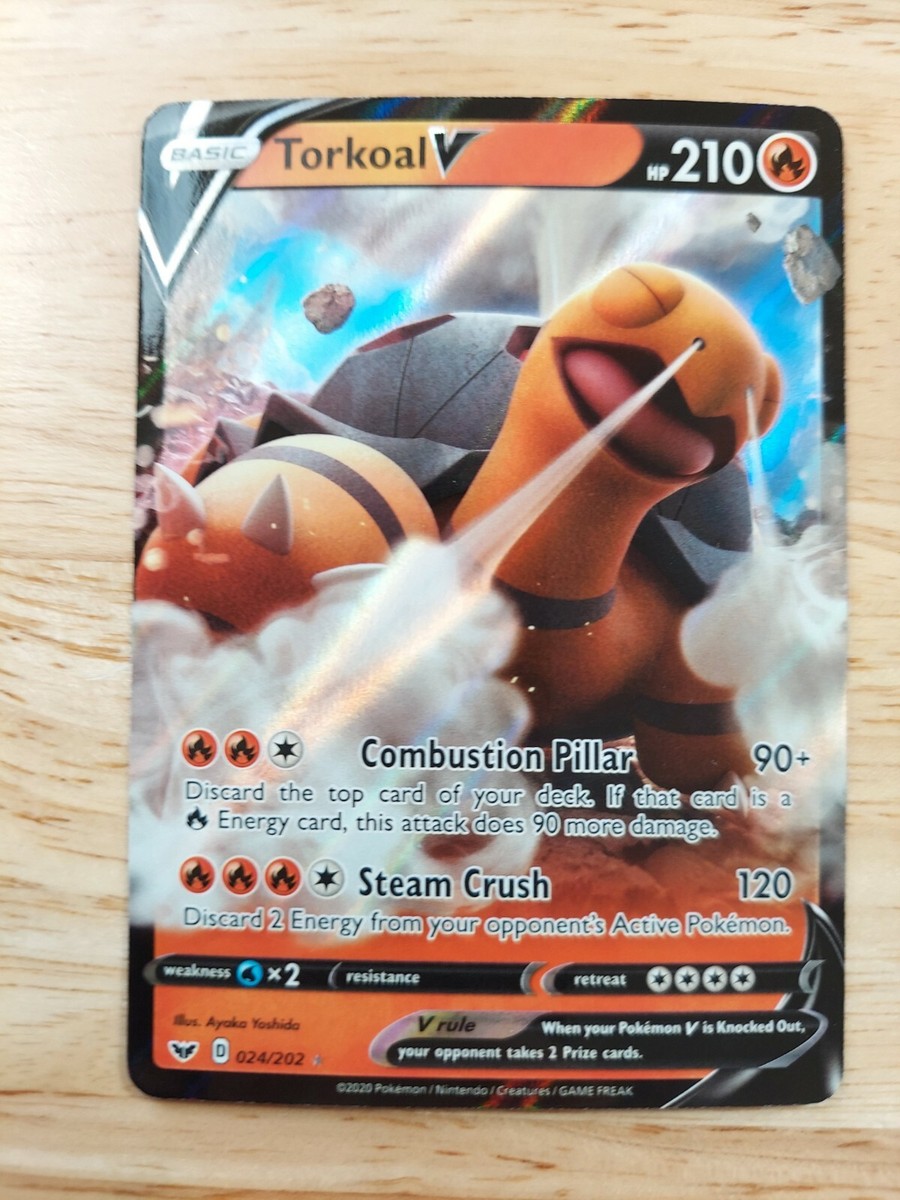 torkoal v pokemon card value - 188/202 Full Art Ultra Rare your opponent takes 2 Prize cards Torkoal V Price & Card