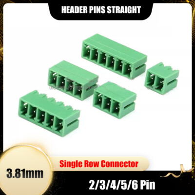 3.81mm Raster Header Pins Gerade Stiftleisten Einzelne Zeile 2/3/4/5/6 Pins
