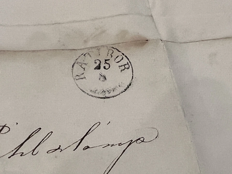 RARE 1842 RATIBOR GERMANY STAMPLESS COVER SENT TO TZAPOPAN (ZAPOPAN) MEXICO - Image 3 of 4