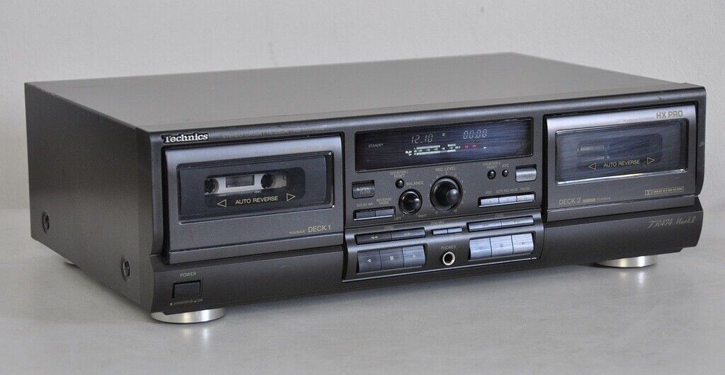 Technics RS-TR474 Double Cassette Deck in Black…*FULLY Technics RS-TR474 Double Cassette Deck in Black…*FULLY