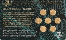 MDS RUANDA 7 x 10 FRW 2016 "ICONS OF THE WORLD", GOLD IN COINCARD