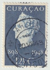 1948 Curacao - 50th Anniversary of Reign of Queen Wilhelmina - 12 1/2 C Stamp