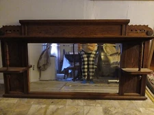 Beautiful ANTIQUE fireplace mantle With MIRROR