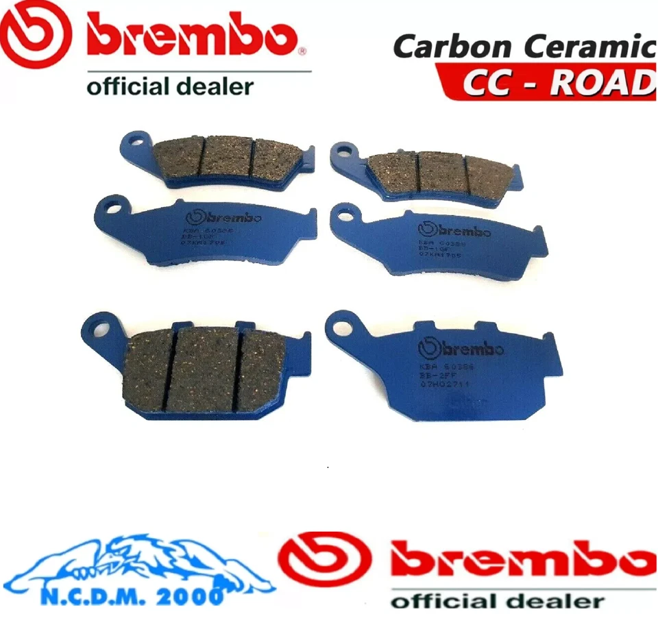Pastillas Freno Brembo Ant. Cc + Traseros Cc Honda XL V Transalp 650 2004 2005 - Imagen 3 de 4