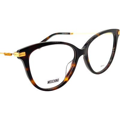 Moschino MOS561 Womens Eyeglass Frame 0086 Dark Havana Moschino-561-Full-Rim-Cat-Eye-  main image 3