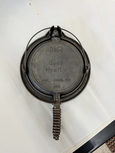 Griswold “Good Health” Cast Iron Waffle Iron