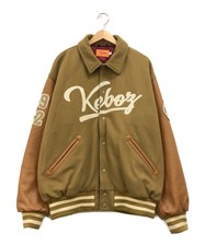 KEBOZ MELTON & LEATHER VARSITY JACKET Size: M...