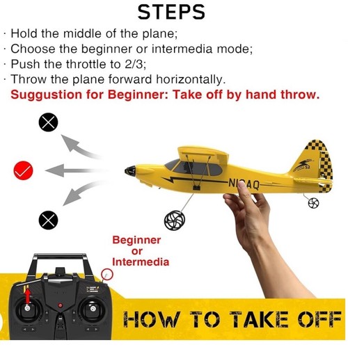 Aereo RC 3CH RC Trainer Aereo Sport Cub S2 con Elica Saver&Xpilot Stabile - Foto 11 di 16