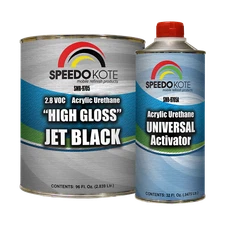 High Gloss Jet Black 2K Acrylic Urethane, 3:1 Gallon Kit w/Activator, SMR-9705-M