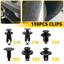 190X Auto Clips Car Hole Push Pin Rivets Fender Retainer Fastener Bumper Plastic