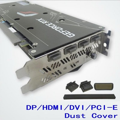 Graphics Card Dust Cover DP HDMI DVI PCI-E Ports Protector Cap for NVIDIA AMD