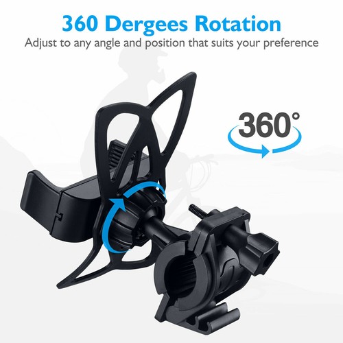 Support de montage en silicone pour téléphone portable GPS moto VTT vélo vélo 360 rotation - Photo 9 sur 9