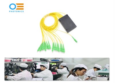 1x16 1250-1650nm Single-Mode SM FTTH Optical Fiber PLC Splitter SC/APC