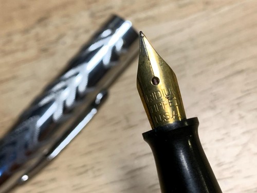 Vintage Morrison Chromium Cap Butterscotch Fountain Pen 5 1/8" - Picture 4 of 6