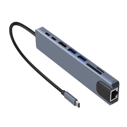 Aluminum Type C Docking Station with 4K HDMI2.0 USB A USB C and Ethernet Port - Photo 10/24