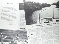 1965 TWO ADVERTISEMENTS for Boston Whaler 13 ? boat motor yacht