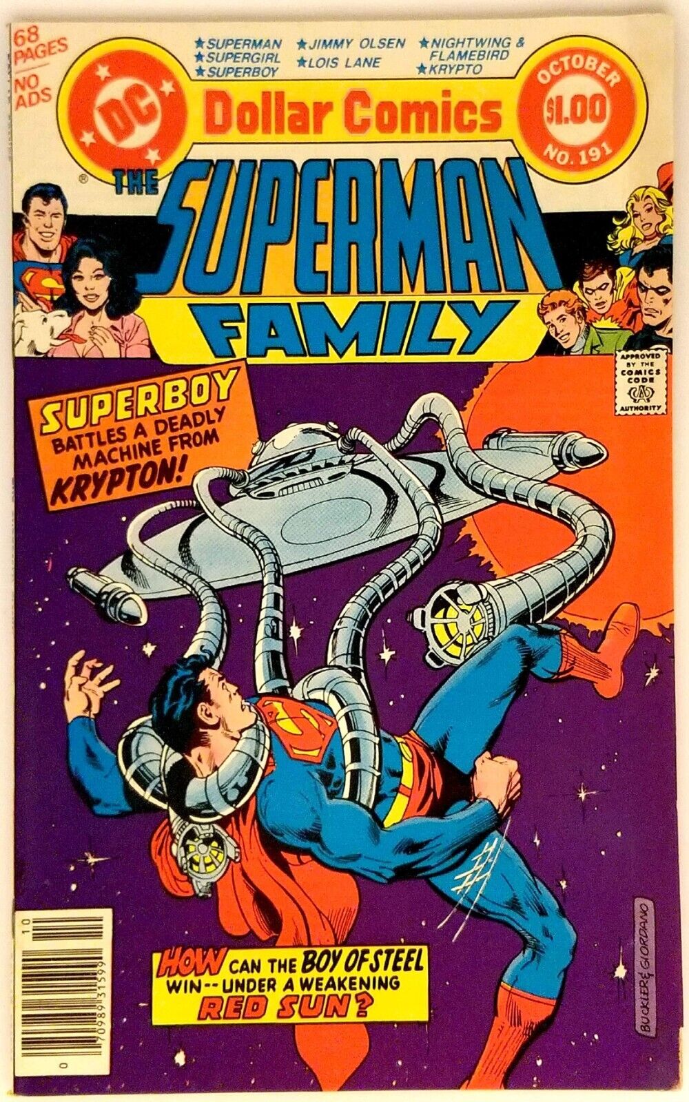 SUPERMAN FAMILY #191 (VF) 1978 GIANT! SUPERBOY! BRONZE AGE DC COMICS Bronze Age