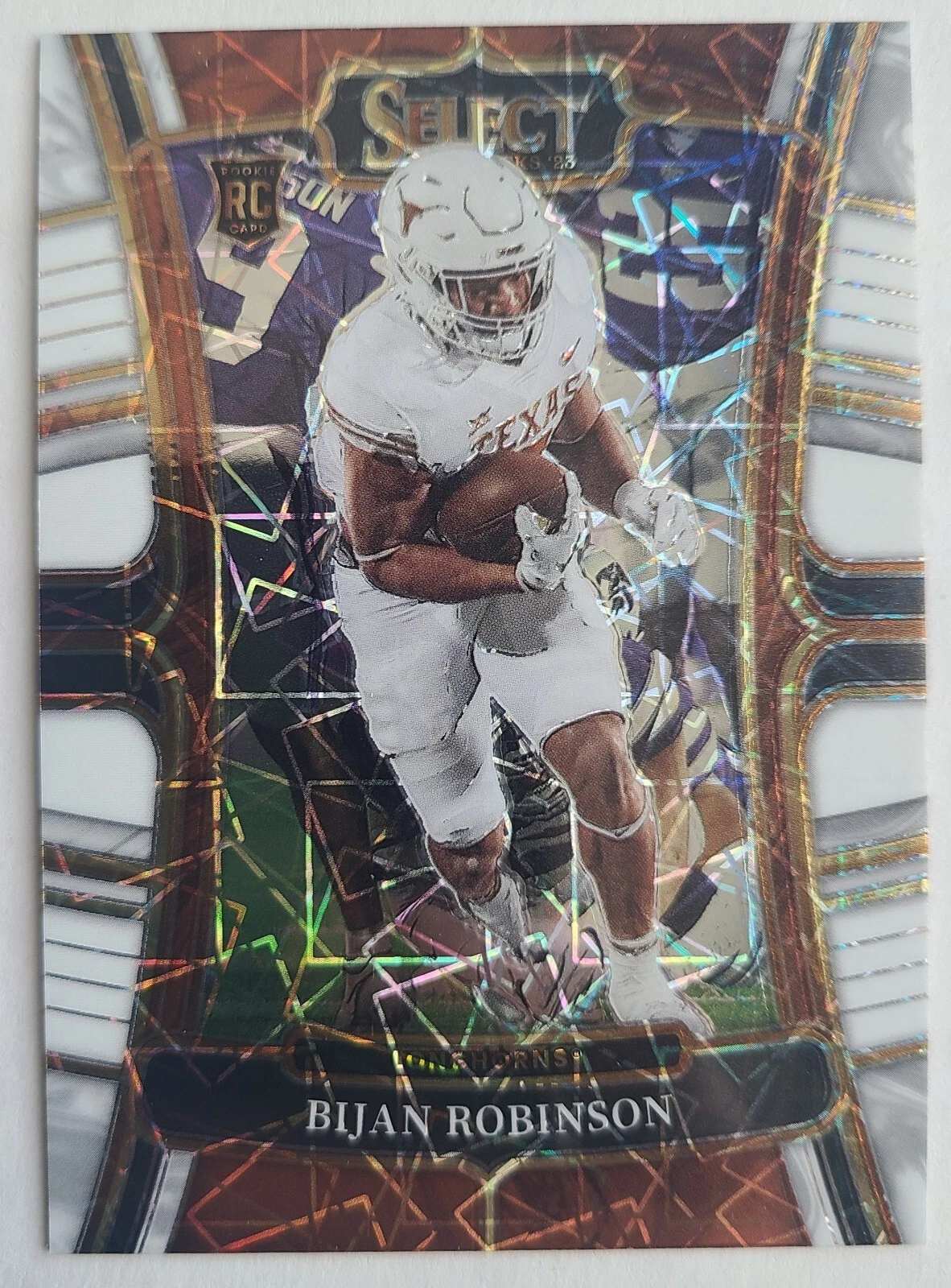 2023 Select Draft Picks Bijan Robinson Rookie Card RC White Lazer #9