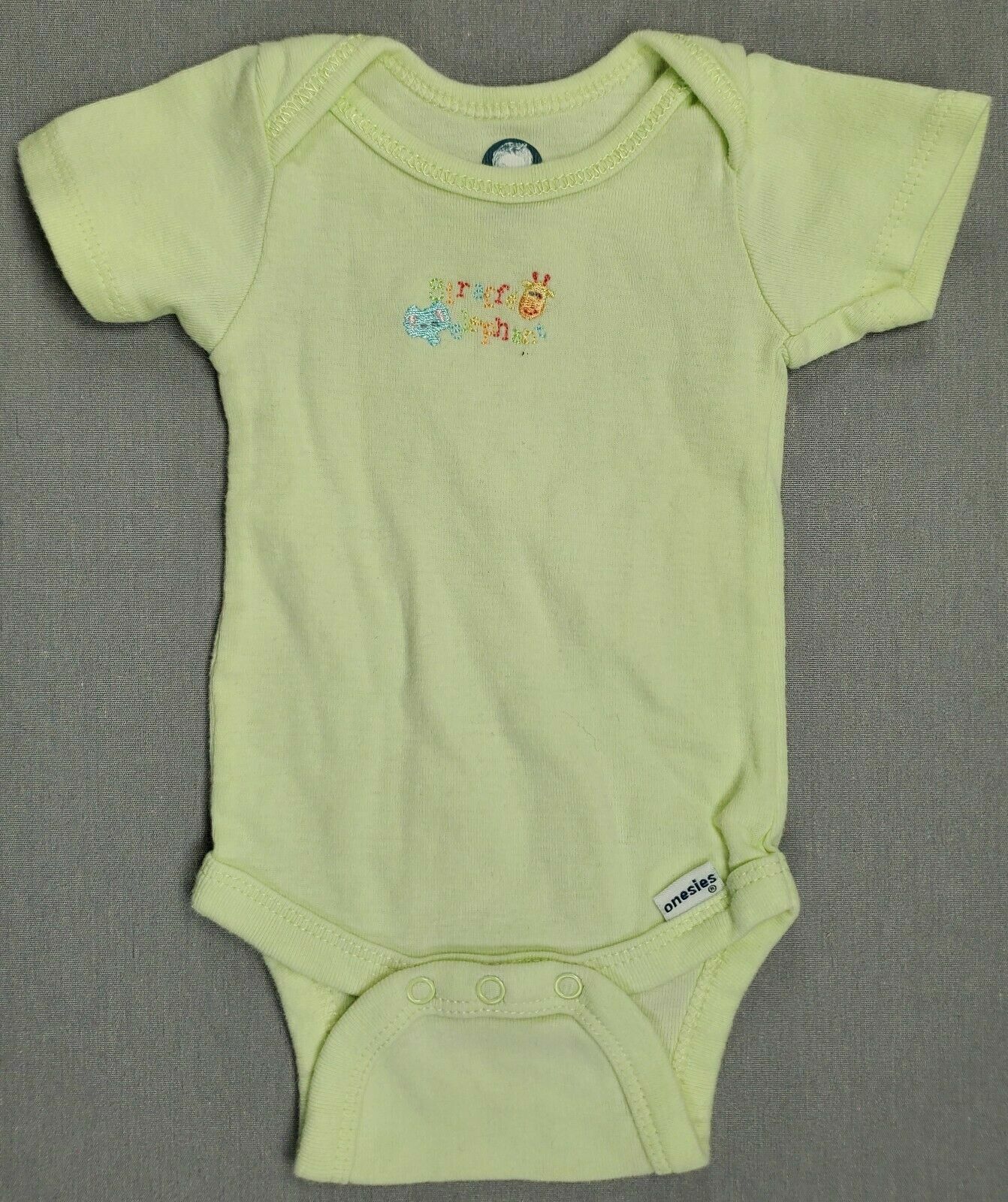 Baby Girl Boy Clothes Gerber 0-3 Month Green Elephant Giraffe