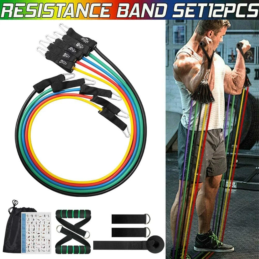 Resistance Bands Set,Exercise Bands with Handles for Women/Men,Door Anchors,Ankl