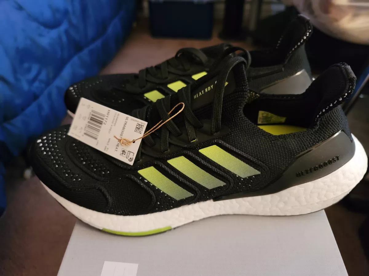 adidas UltraBoost 22 Black Green HEAT.RDY SIZE 9