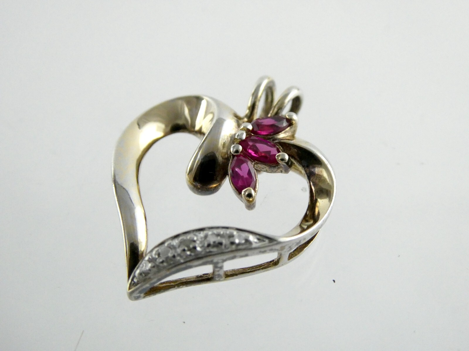 Ross Simons Sterling Silver Gilded Ruby Heart and… - image 6