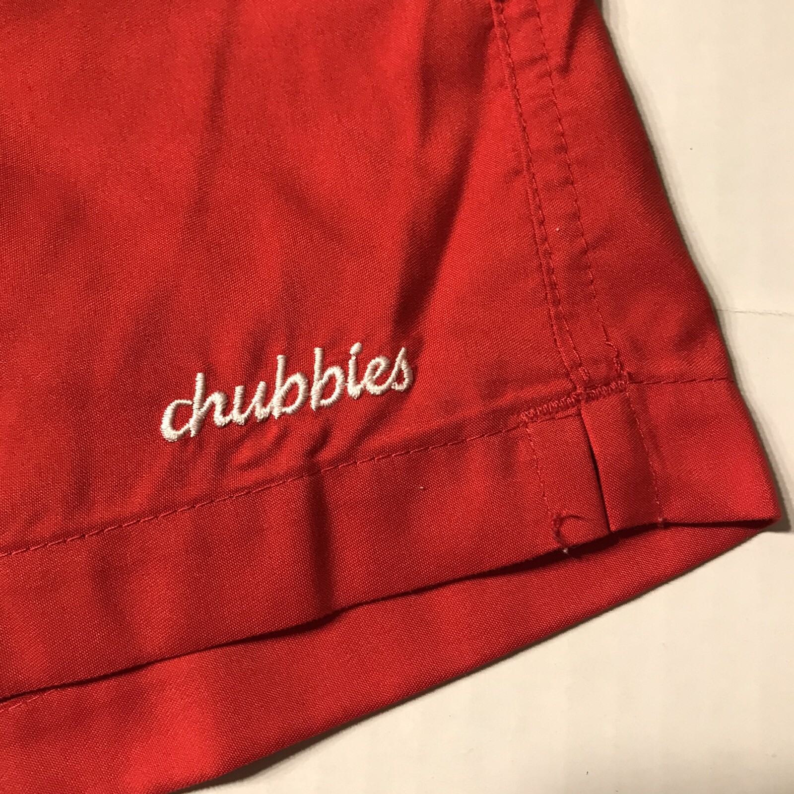 Chubbies Red Blue Colorblock Swim Shorts Trunks Mens XL swim Trunks USA ...
