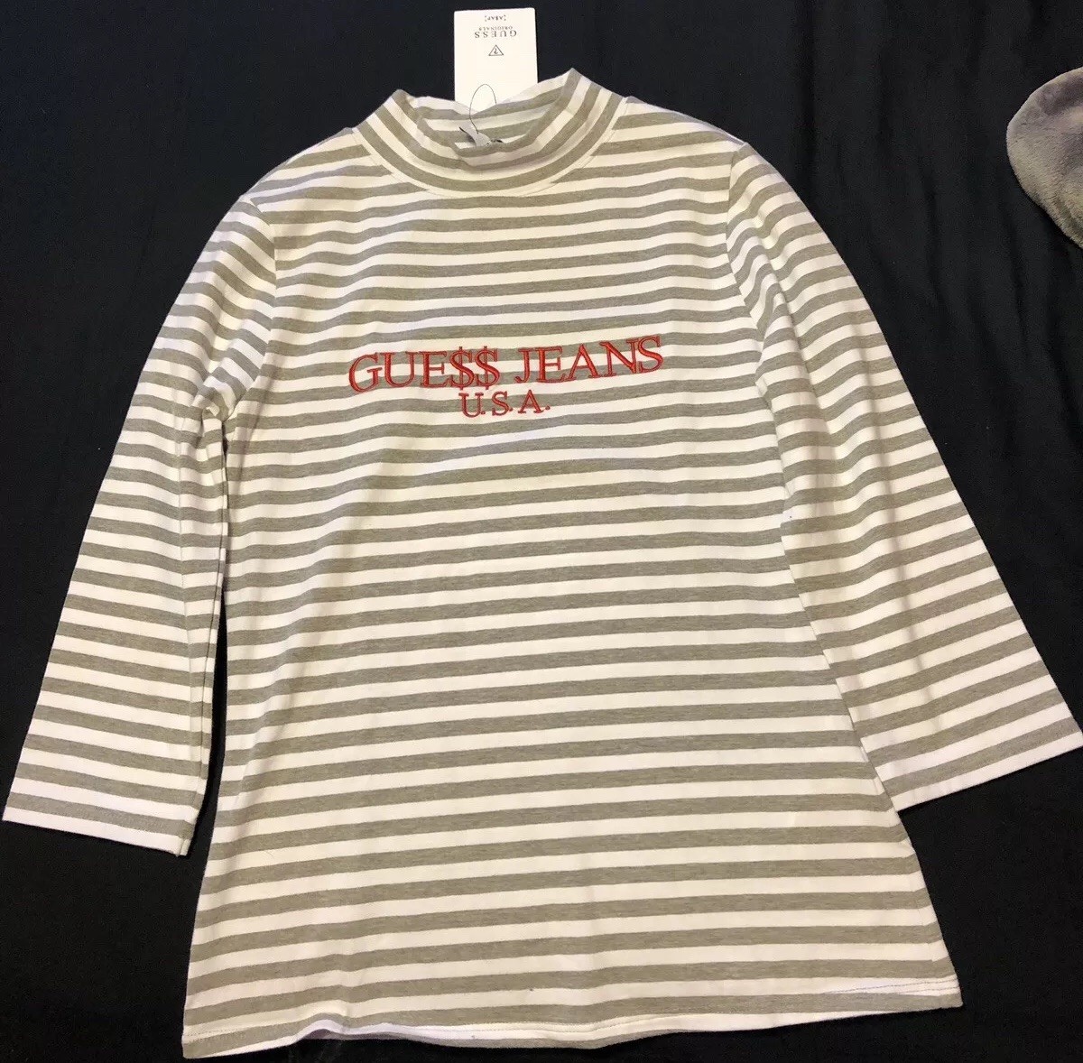 Guess X ASAP Rocky Turtleneck Gray/ White Women's Size Medium