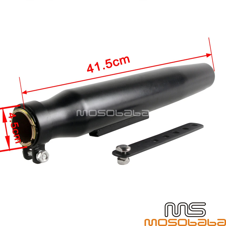 Silenciador de escape giratorio universal silenciador de tubo de ventilación deslizable para Suzuki DR-Z125 Foto 3 de 4