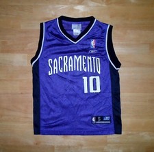 Mike Bibby Sacramento Kings #10 Reebok Purple Basketball Jersey Youth Small S 8
