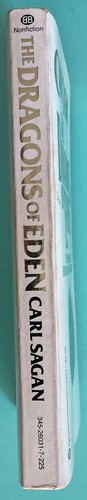 Carl Sagan Signed THE DRAGONS OF EDEN paperback book Aged Pages Cover Marks 1978 - Picture 8 of 11