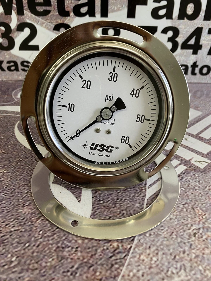 Ametek USG 656610AN3CD3A00 Pressure Gauge 0-60PSI 1/4” NPT - Image 3 of 4