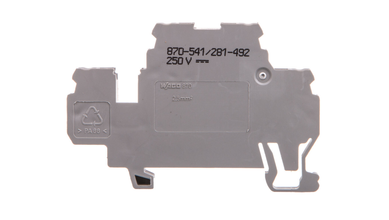 Double-decker LED terminal block 2.5mm2 gray 870-541 / 281-492 /T2UK
