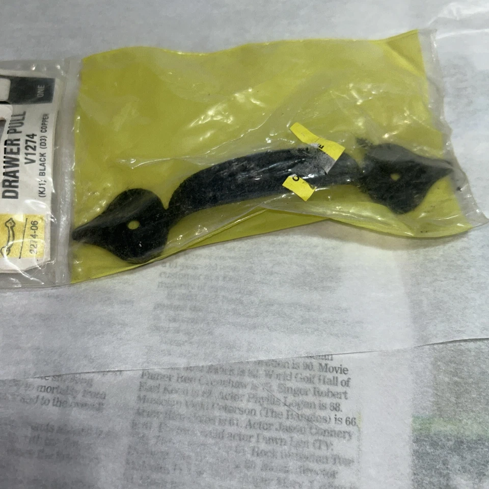 Lote De 10 DE COLECCIÓN STANLEY PUERTA VENTANA GABINETE CAJÓN TIRADOR NEGRO FORJADO EE. UU. NOS Foto 2 de 4