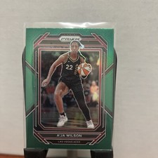 2023 Prizm WNBA Green Prizm #25 A'ja Wilson Las Vegas Aces South Carolina