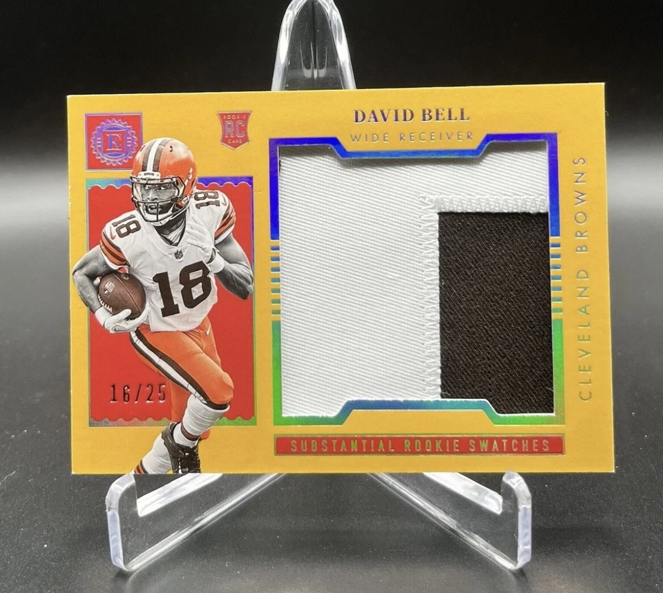 Cleveland Browns WR (2) Card Lot: Amari Cooper Camo /25, David Bell 2 Color /25 - Image 4 of 4