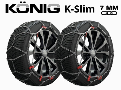 Schneeketten Konig K-Slim 7mm 185/55R16 Gruppe 75 Zugelassene Enge Radkästen