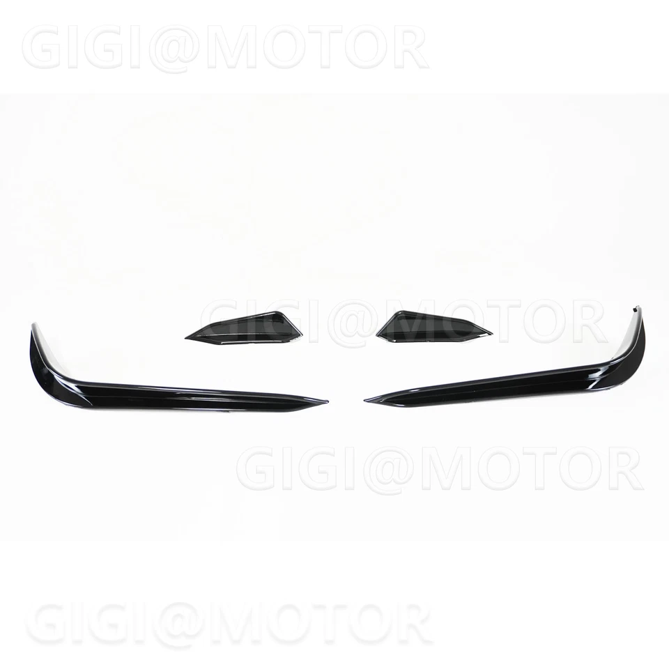 Parachoques delantero negro brillante para VW Golf GTI MK7 2015-2017 aletas Aero Winglet Canard Foto 3 de 4