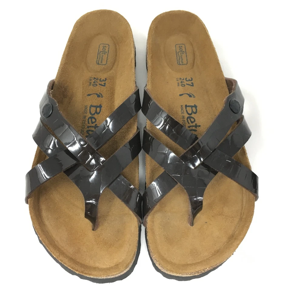 Sandalias Chanclas Betula by Birkenstock Vinja Zapatos Mujer Talla 6 Marrón Cocodrilo Foto 4 de 4