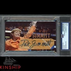 Pat Summitt signed Cut 3x5 Custom Card PSA DNA Slab Basketball Auto C4505