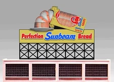 SUNBEAM BREAD ANIMATED ROOFTOP SIGN FOR HO SCALE- LIGHTS,BLINKS,MORE! GREAT!