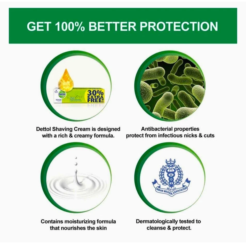 Crema de afeitar fresca Dettol 78 g Foto 3 de 4