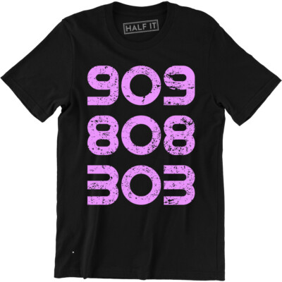 Techno 909 808 303 Slogan T-shirt Drum House Tech Underground DJ Top Producer